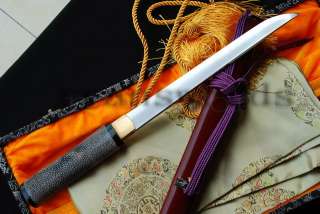 17JAPANESE SAMURAI SWORD TANTO CLAY TEMPERED BLADE #1627  