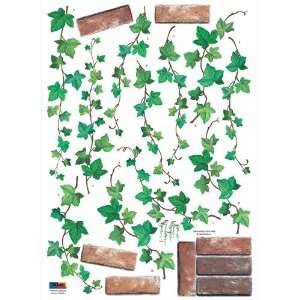 Instant Home/Wall Reusable Decal Stickers   Hanging Brick Ivy:  