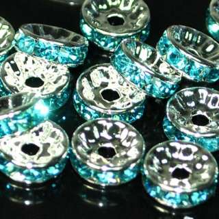 100Pcs Swarovski Crystal Rondelle Spacer Straight edge GemStone Bead 