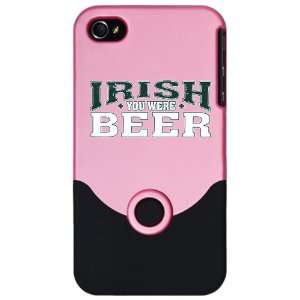iPhone 4 or 4S Slider Case Pink Drinking Humor Irish You Were Beer St 