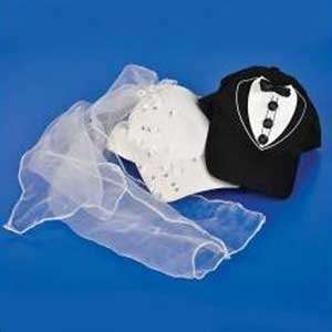  Bride and Groom Baseball Hat Set   Tuxedo Style Mens Hat 