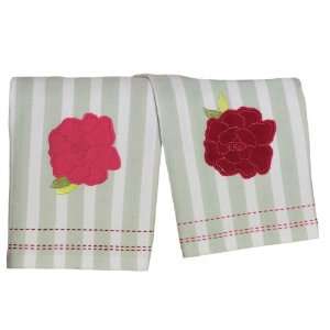  Tag Cottage Rose 100 Percent Cotton Guest Towels with 