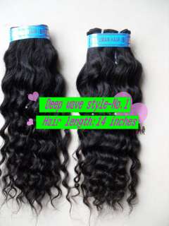   Deep wave 100% Brazilian Hair Weft Extension Remy Human Hair EMS+gift