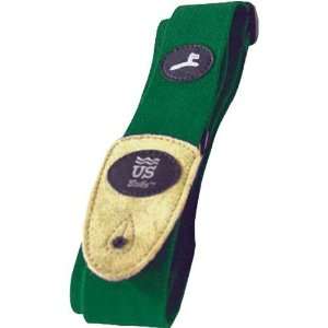   Blues Guitar Strap with Suede Ends   Green Musical Instruments