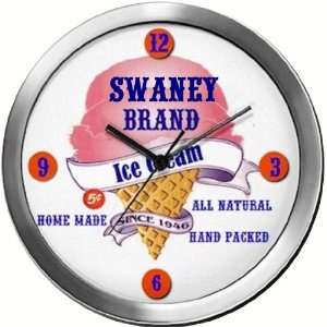  SWANEY 14 Inch Ice Cream Metal Clock Quartz Movement 