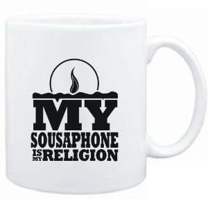 Mug White  my Sousaphone is my religion Instruments 