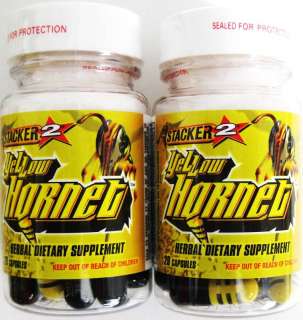 YELLOW HORNET STACKER 2   2 Bottles 20 capsules each  