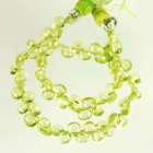 Green Peridot Faceted Marquis Shape Briolette Beads  