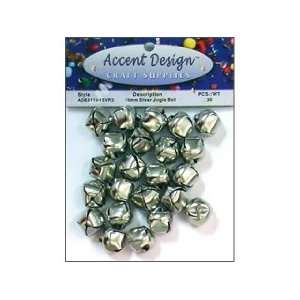  Accent Design Jingle Bell Value Pack 15mm 30pc Silver (6 