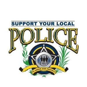  Support Your Local Police Round Sticker Automotive