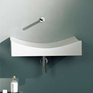 Scarabeo Supported or Wall Mounted Ceramic Washbasin without Overflow 