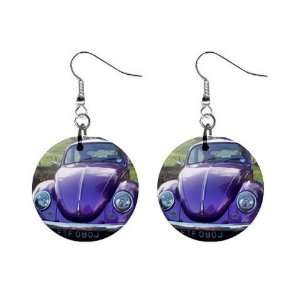   Bug Purple Dangle Earrings Jewelry 1 inch Buttons 12306008 Jewelry