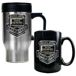 New Orleans Saints NFL Super Bowl 44 Champ   Travel Mug & Coffee Mug 