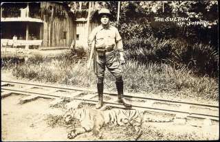 malaysia, JOHORE, Sultan IBRAHIM of Johor Hunting Tiger  