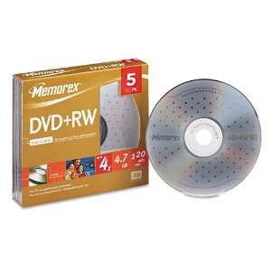Memorex  DVD+RW Discs, 4.7GB, Five/Pack    Sold as 2 Packs of   5 