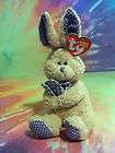 Ty Beanie Babies Hallmark Gold Petunia Tan & PURPLE Bunny Rabbit Plush 