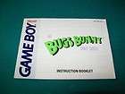The Bugs Bunny Crazy Castle Nintendo Game Boy Instruction Booklet 