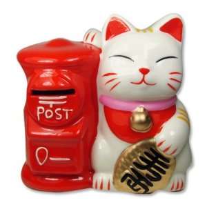 Maneki Neko Fortune Cat Lucky Cat Piggy Bank Post 