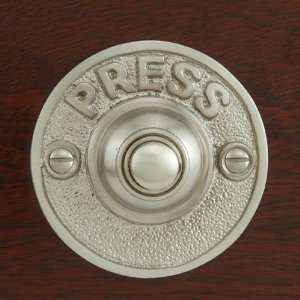  Caliban Brass Doorbell   Brushed Nickel: Pet Supplies
