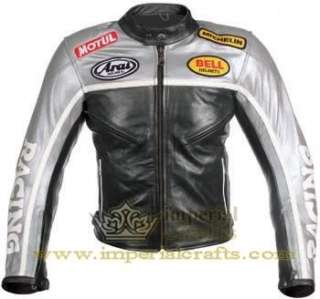 Gray Color Quality Motorbike Leather Bike Armor Jacket  