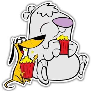  Two 2 Stupid Dogs car bumper sticker decal 4 x 4 