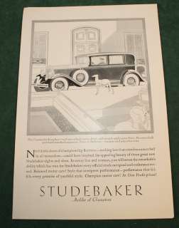 Vintage 1929 Studebaker Commander Brougham Ad Nat Geo  