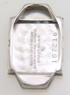 Vintage Elgin Platinum Diamond Ladies Wrist Watch c1933  
