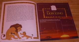 LION KING   Walt Disney Sticker Album   Unused  