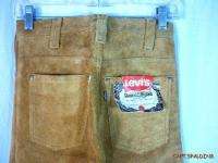 Vtg 60s.Levis Big E Leather.Split Cowhide pants.NOS*  