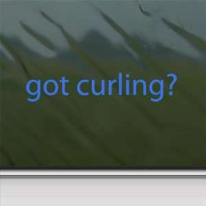  Got Curling? Blue Decal Stone Winter Olympics Car Blue 