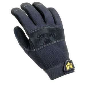 Black Work Pro Leather Mechaincs Gloves With Sueded Palm, Stretch Knit 