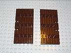 Lego NEW Brown Doors 1 x 5 x 8.5 Castle Stockade X 2  