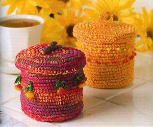 CROCHET PATTERNS HOME GIFT BOXES BOWLS  