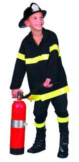 CHILDS FIREMAN OUTFIT JR FIREFIGHTER SUIT KIDS COSTUME  