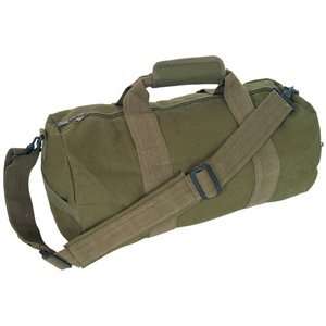  Olive Drab Canvas Shoulder Duffle Roll Bag   12 x 24 