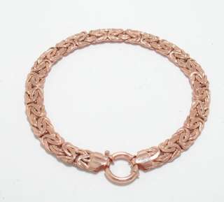 Bold Byzantine Bracelet 14K Rose Pink Gold FREE SZ HSN  