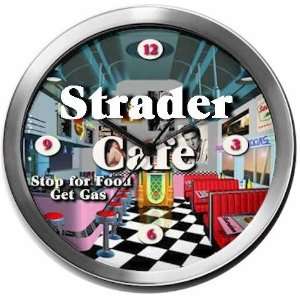  STRADER 14 Inch Cafe Metal Clock Quartz Movement: Kitchen 