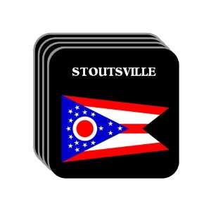 US State Flag   STOUTSVILLE, Ohio (OH) Set of 4 Mini Mousepad Coasters