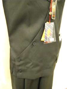 New Steve Harvey Black 2 PC Fashion Dress Vest Pant Set Style # 1018V 