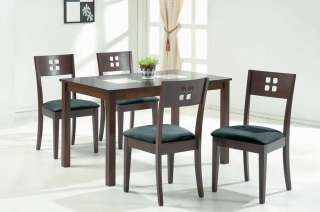 CAFE 45 Dining Table + 4 Chairs Set Contemporary Walnut  