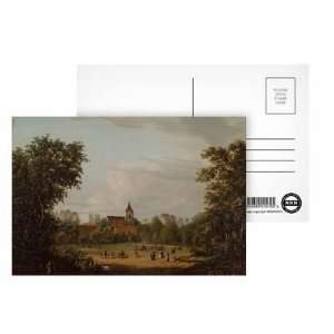  View of the village church, Pankow, 1835 (oil on canvas 