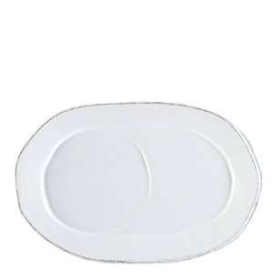  Vietri Lastra White Oval Tray 10 x 7 in (Set of 4): Home 