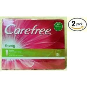  Carefree Thong Pantiliners, Regular, 98ct/2pk: Health 