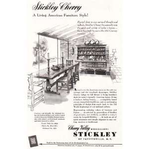 Print Ad: 1953 Stickley Cherry: Stickley:  Books
