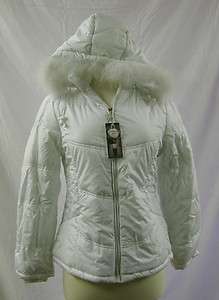 Palomares Fashion of Calif Poly Fill Coat with Zip Off Fur Lined Hood 