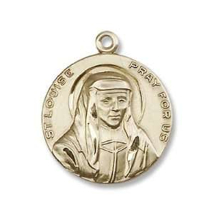  14kt Gold St. Louise Medal: Jewelry