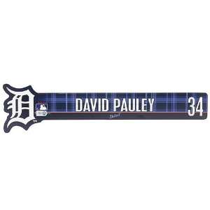  Detroit Tigers David Pauley 2011 Locker Nameplate: Sports 