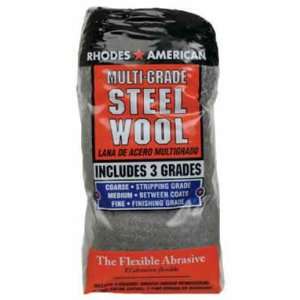 Steel Wool Pads, Rhodes American Assorted 12 Pack, Fine, Medium 