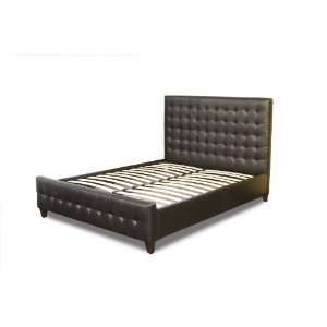 Diamond Sofa Zen California King Size Bonded Leather Tufted Bed Mocca 