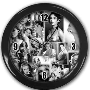  Hollywood Starlets Wall Clock Black Great Unique Gift Idea 